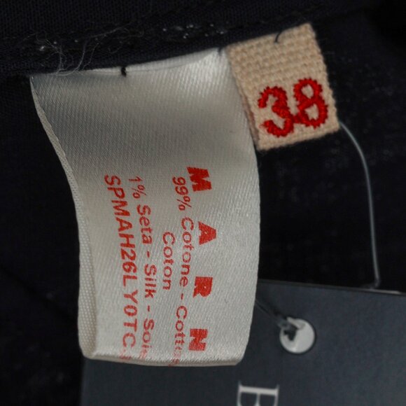 Marni R/10 Navy Cotton-Blend Gauze Tie Duster Coat - Picture 9 of 10